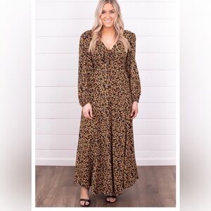 Dress Forum Floral Maxi Dress Cottagecore Boho Prairie Long Sleeve Fairycore